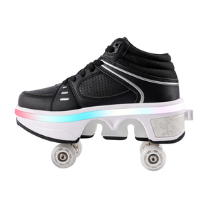 Chaussures de patinage d'extérieur WECOO avec logo personnalisé, lumières LED clignotantes, <span class=keywords><strong>4</strong></span> <span class=keywords><strong>roues</strong></span> rétractables, pour enfants - Product Image 4