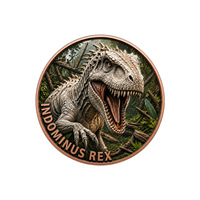 Nouvelle pièce commémorative en cuivre de 1 once - Thème dinosaure - Qualité investissement - Fabriqué en Chine - Emballage acrylique