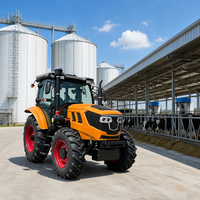 Tracteur 4x4 robuste de 100 CV avec cabine climatisée, moteur haute puissance, système hydraulique performant et capacité de levage élevée Pro