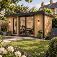 Salle de sport de jardin préfabriquée moderne pour les maisons du Royaume-Uni, studio de fitness isolé pour l'extérieur avec aménagement personnalisé et installation facile