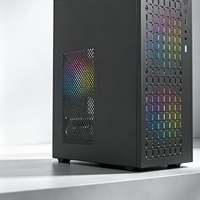 Boîtier PC Mini Tour Gaming RGB H6 MicroATX ITX Support GPU Long 3.5HDD Châssis DIY Panneau Latéral en Verre Trempé En Stock