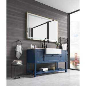 DB 60in. W X 36 In. H Super Bright LED Bathroom <b>Mirror</b> <b>Lights</b> Metal Frame Wall Mounted Lighted Pickup Only - Product Image 3