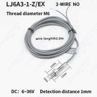 Détecteur de proximité inductif M6 LJ6A3-1-Z/EX Trois fils NPN Ouverture normale 36V