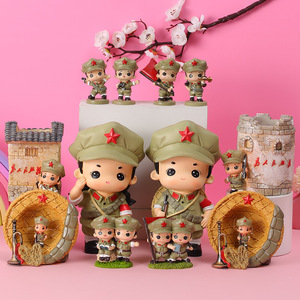 Figurines de l'Armée Rouge Yu Mo en résine, décoration artisanale pour la maison, figurines d'action militaires, cadeau de collection - Product Image 1