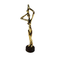Escultura de Arte Abstracto, Estatua de Mujer Desnuda Antigua de Latón, Figura de Mujer Desnuda para Regalos Corporativos