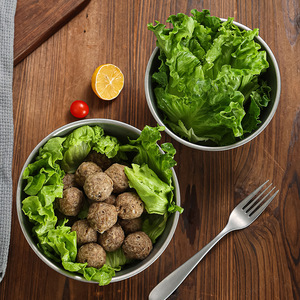 Stainless Steel Lettuce Bucket 12565 Durable Solid Color Bowl For Hotel Food Party Use - Product Image 1