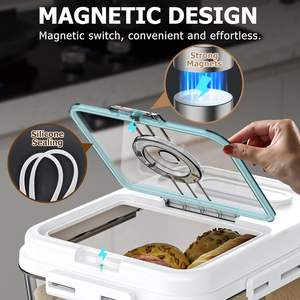 Contenitore per Pane da Cucina Ermetico Contenitore per Riso Scatola per Conservazione Riso con Registrazione del Tempo e Coperchio - Product Image 5