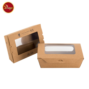 Scatola da Asporto in Carta Kraft con Finestra <span class=keywords><strong>per</strong></span> Noodles, Insalata, Pollo, Patatine e Snack - Offerta Speciale - Product Image 4