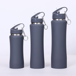 Double Layered Thermos with Straw, Both Hot and Cold <b>Storage</b>, Sporty Spout Water Bottle 500 ML - Product Image 2