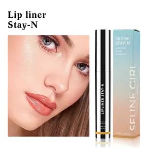 Custom Cosmetic Factory Tear Tattoo Peeling Lipliner Pencil Mineral Waterproof Lip Liner Peel Off Private Label