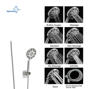 Pomme <span class=keywords><strong>de</strong></span> <span class=keywords><strong>douche</strong></span> combinée à 3 voies à haute pression Aquacubic Factory avec kit à 7 réglages - Product Image 5