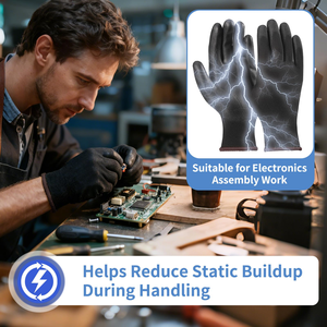 Gants de travail de sécurité en polyester enduits de nitrile, résistants à l'huile, de haute qualité, durables, pour la construction générale et le jardinage - Product Image 4