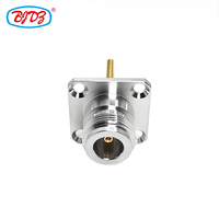 Conector Coaxial N Hembra de 4 Orificios para Montaje en Chasis, Rosca M3/M4, Longitud de 25mm, Conector RF, Suministro de Fábrica, Stock Disponible
