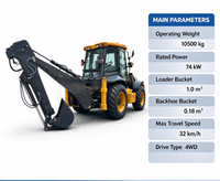 Chargeuse-pelleteuse BL75 C SD, moteur Weichai 74 kW, transmission 4x4, nouvelle chargeuse-pelleteuse pour travaux de construction