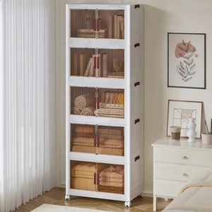 Tipo de cajón Armario portátil Contenedor de almacenamiento Plegable con ruedas Ropa para niños Juguetes Gabinete de almacenamiento Caja contenedora - Product Image 6