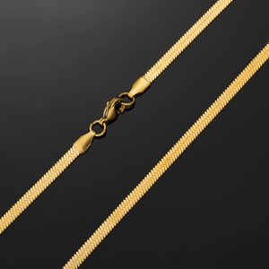 Collier en acier inoxydable plaqué or, chaîne de lame de haute qualité, mode, pour hommes et femmes, accessoires de bijoux, cadeau DIY - Product Image 4