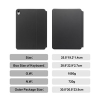 Casing Keyboard ajaib, casing Keyboard ajaib dengan layar untuk iPad Air 11 inci, untuk iPad Pro 13 inci, penyangga mengambang, Trackpad Multi sentuh