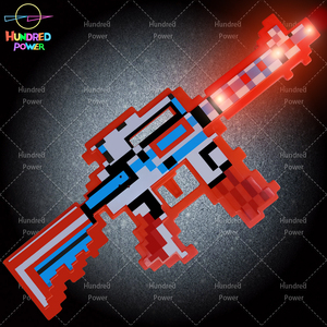 Pistola de juguete de píxeles con luz LED de cien Potencias para jugadores y niños - Product Image 2