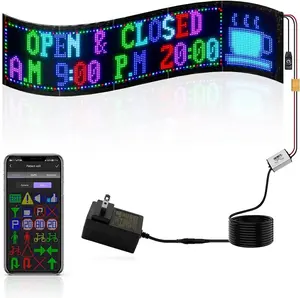 Elektrische Taxi Bewegwijzering Zuignap Sticker Auto Achterruit Display Scrollen Bericht Decoratief Licht Raam Auto Led Borden