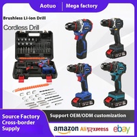 Perceuse électrique sans balais rechargeable de qualité industrielle transfrontalière 1500W avec batterie 2.6Ah et double vitesse