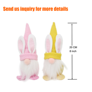 <span class=keywords><strong>KIHA</strong></span> Craft ตุ๊กตากระต่ายอีสเตอร์,ตุ๊กตาโนมส์อีสเตอร์ผ้าตกแต่งตุ๊กตาเอลฟ์อีสเตอร์ - Product Image 2