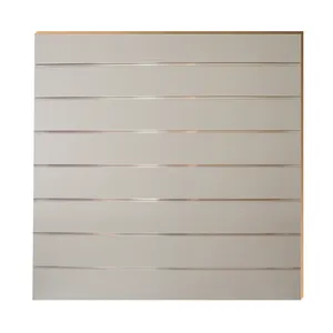 Decoratieve Slatwall Slat Wall Panel 18Mm Slot Mdf Wallpanel Ingelaste Groove Board