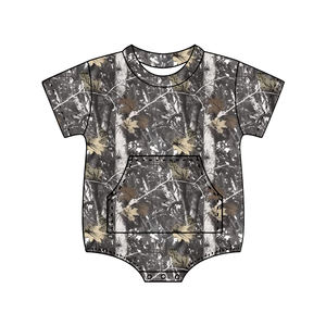 สั่งจองล่วงหน้าขั้นต่ำ 5 ชิ้น ชุดรอมเปอร์ลายพรางสำหรับเด็กทารก ชุดฤดูร้อนสำหรับพี่น้อง ขายส่งเสื้อผ้าเด็ก ราคาโรงงาน เสื้อผ้าเด็กผู้ชายสไตล์บูติก - Product Image 6