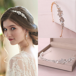 Accessoires de cheveux en cristal coréens exquis, couronne de mariée, bandeau de <span class=keywords><strong>mariage</strong></span>, coiffe de princesse pour bal de promo, bandeau pour robe de mariée blanche - Product Image 6