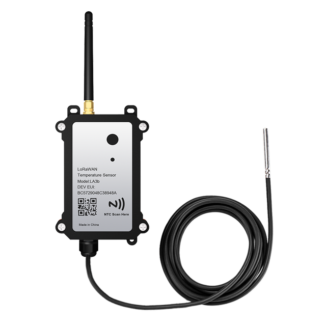 Long Range LoRaWAN DS18B20 Temperature Sensor - IP67 Waterproof Wireless Probe for Industrial IoT Monitoring