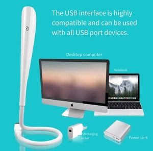 Lampe de lecture avec interrupteur tactile à gradation USB 14 LED <span class=keywords><strong>pour</strong></span> chambre à coucher, petit bras flexible, compatible avec ordinateur de bureau MAC, marche/arrêt - Product Image 5