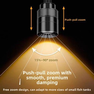 <span class=keywords><strong>Foco</strong></span> <span class=keywords><strong>LED</strong></span> de espectro completo de aleación de aluminio con temporizador y ahorro de energía para acuarios pequeños y paisajismo acuático - Product Image 2