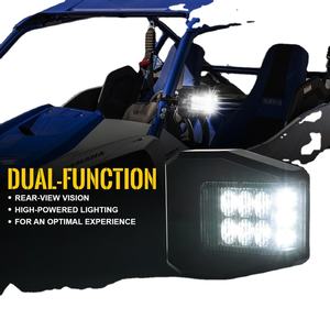 Offre Spéciale UTV TRANSVERSAL Rétroviseur Latéral Avec Lumière Led, Anti-éblouissement Bleu Miroir Pour Can-Am X3 Polaris RZR XP 100 <span class=keywords><strong>YAMAHA</strong></span> - Product Image 5