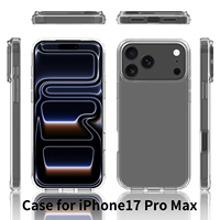 Coque de téléphone transparente en acrylique antichoc et anti-jaunissement pour iPhone 17 18 Pro Max – Vente en gros