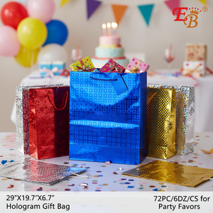 29 \ "X19.7 \" X6.7 \ "sacchetto regalo ologramma 72 pz/6DZ/CS per bomboniere - Product Image 3