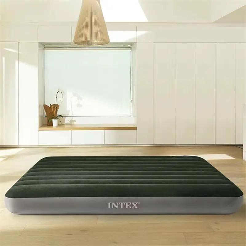 INTEX 64106 Inflatable Small Single Air Bed Family Children Air Mattress Camping Mattress Home Furniture Kitchen PVC Foldable