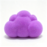 Kokosolie gevulde ronde knijpbal, transparant TPR stressverlichtend squishy speelgoed, langzaam terugverend, doorzichtig jelly fidget speelgoed voor kinderen