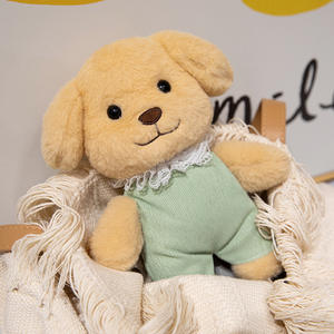 Petit jouet en peluche en forme de chien, adorable ornement en peluche chien brun, idéal comme cadeau de vacances pour les garçons et les filles - Product Image 1