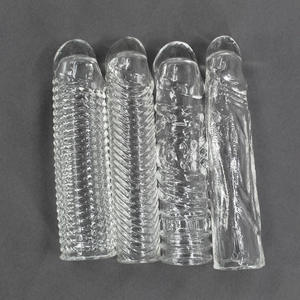 Herren Streitkolben Extended Thick Crystal Clear Realistische wasserdichte <span class=keywords><strong>Penis</strong></span> abdeckung Fabrik Großhandel Produkte für Erwachsene Dildos Sexspielzeug - Product Image 4