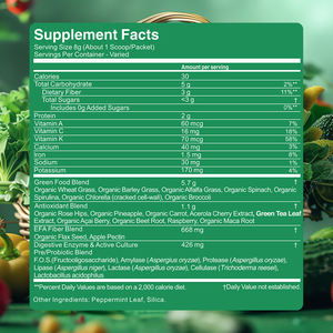 Aeglwell Private Label bio Super verde in polvere multivitaminico supporto integratore immunitario verde Superfoods miscela per adulti - Product Image 2