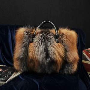 Venta al por mayor mejor partido de lujo de piel de zorro real monederos y bolsos de mano para las mujeres - Product Image 6