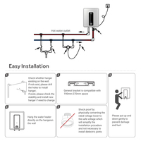 Calentador de Agua Eléctrico Haier de 15 Litros con Control de Temperatura, Precio de Fábrica Económico, Calentador de Agua Caliente para Ducha