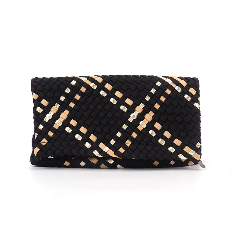 2021 UNITED HONOUR women Braiding woven clutch bag women evening purse party woven neoprene bag purse