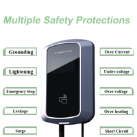 Cargador de Vehículos Eléctricos OCPP de 7 kW 40A Tipo 2 con Pantalla Táctil de 4.3 Pulgadas, GBT J1772, Wallbox, WIFI/APP, Certificado CE, Control Inteligente, Nuevo