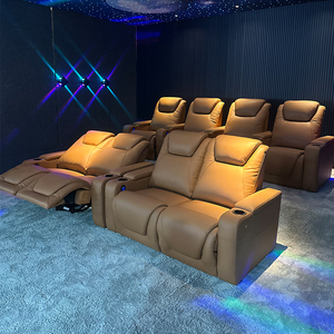Sofá con luz LED automático de cuero auténtico Beige de alta calidad, uso doméstico moderno, sala de estar, salas de cine, salas de Hospital, venta al por mayor - Product Image 3