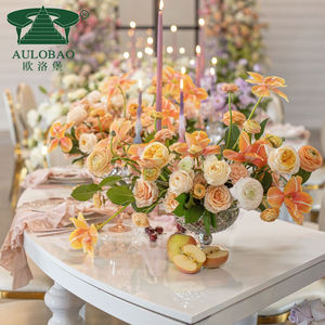 Muebles de boda, mesa de lujo de MDF blanca, mesa de Bodas de media luna - Product Image 6