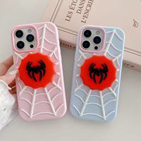 Étui de téléphone antichoc en gel de silicone 3D rétractable inspiré du toile de l'araignée, tendance, pour Samsung A17/A16/A07