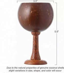 Decoraciones, Vajilla, Copa de Vino de Cáscara de Coco, Tazón de Coco - Product Image 3