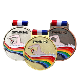 Factory Direct Custom Metal Sublimation Marathon Blank Sport Swimming <strong>Medal</strong> Hot Sales at <strong>Cheap</strong> Price Trophies <strong>Medals</strong> &amp; Plaques - Product Image 1