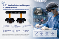 Module optique transparent de 0,6 pouce pour vision immersif des objets virtuels/environnements augmentés (RA/RA) pour les casques HMD dans les domaines grand public, industriel et médical