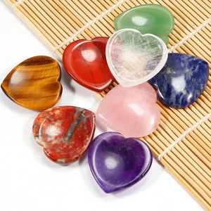 <span class=keywords><strong>Pierre</strong></span> de méditation naturelle en forme de cœur de 40 mm, en quartz rose et améthyste, pour massage du pouce, guérison des chakras, cristal de guérison pour l'anxiété, le stress et l'énergie, cadeau - Product Image 5